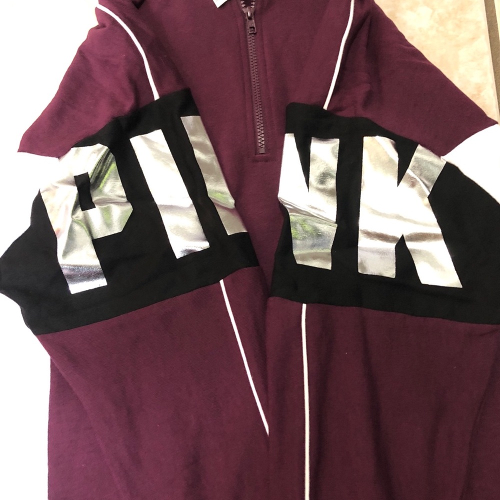 Vs Pink Quarter Zip Sweater Small - Picture 3 of 4